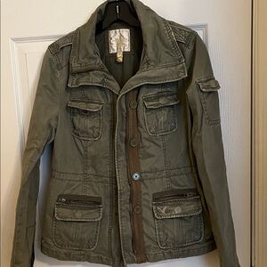 Olive Green Military Style Jacket vintage American Eagle women’s.